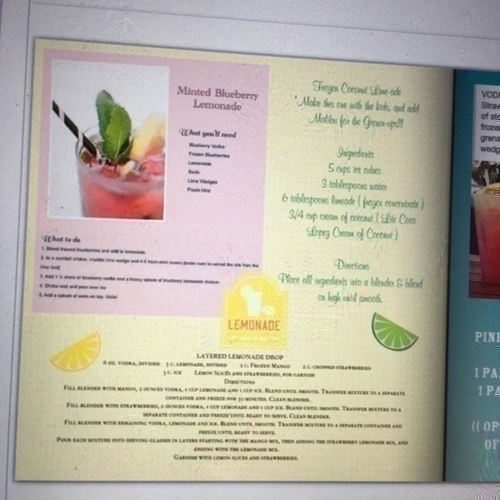 8x8 hardcover Adult Beverage Book